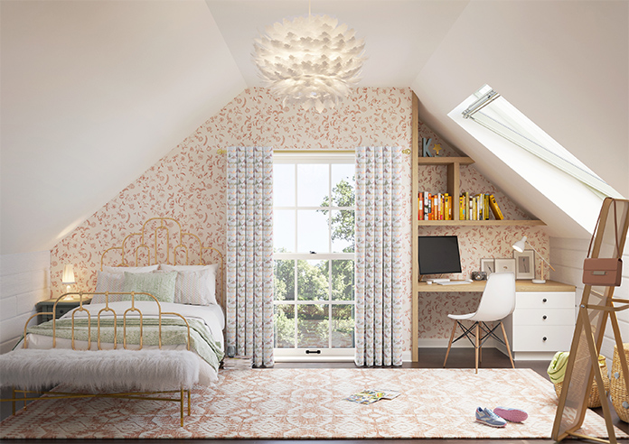 Cloudy Peaks, Rosey Hues - Made to Measure Curtains - Image 14